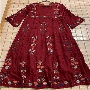 Orange Creek Called To Surf burgundy maxi dress Sm